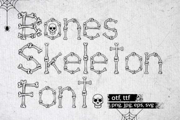 Bones Skeleton: A Display Font with Spooky Handmade Charm