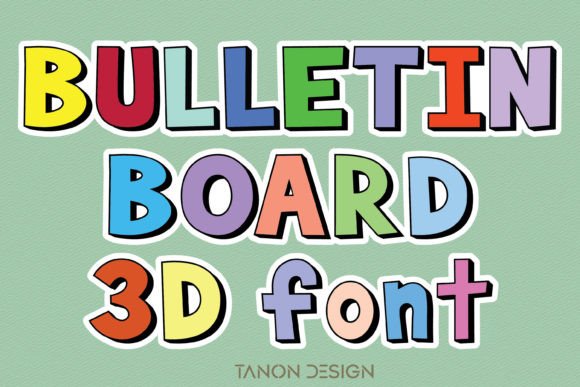 Bulletin Board Font: A Playful 3D Typeface for Branding