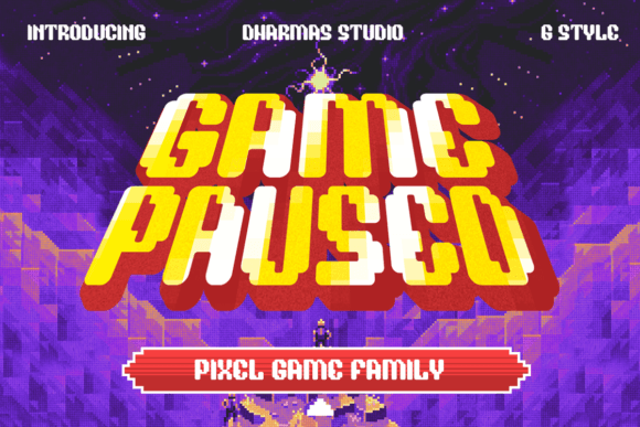 Game Paused: A Retro Display Font for Digital Creators