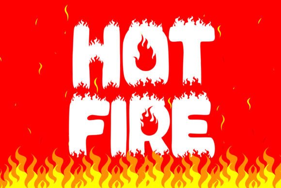 Hot Fire: A Flame Display Font for Bold Web Typography