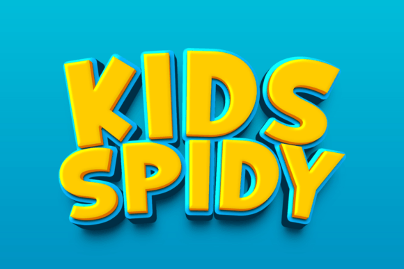 Kids Spidy: A Thick Display Font for Digital Impact