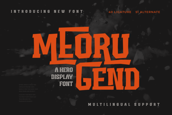 Meoru Gend: A Superhero Display Font for Campaign Creatives