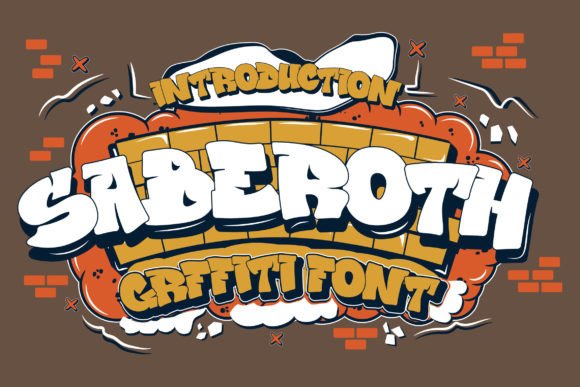 Saberoth: A Bold Graffiti Display Font for Small Business Branding