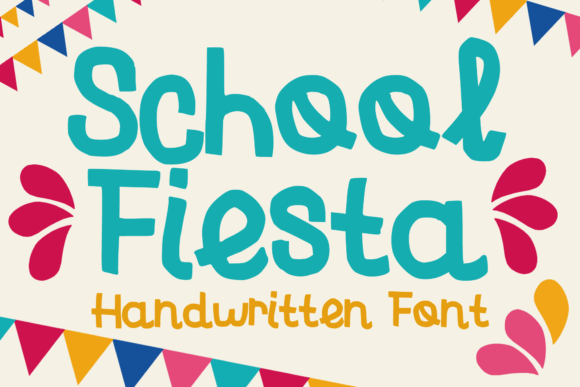 School Fiesta: A Cheerful Display Font for Editorial Layouts