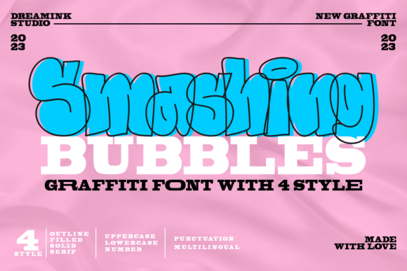 Smashing Bubbles: A Playful Graffiti Font for Bold Brands