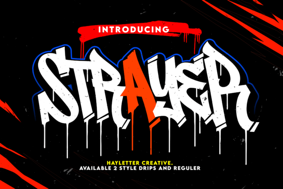 Strayer: A Bold Graffiti Display Font for Campaign Creatives