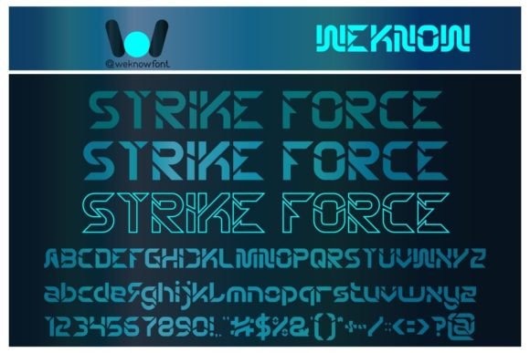 Strike Force: A Display Font with Sci-Fi Editorial Energy