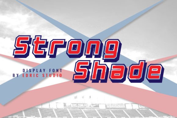 Strong Shade: The Sporty Shadow Display Font for Web Design