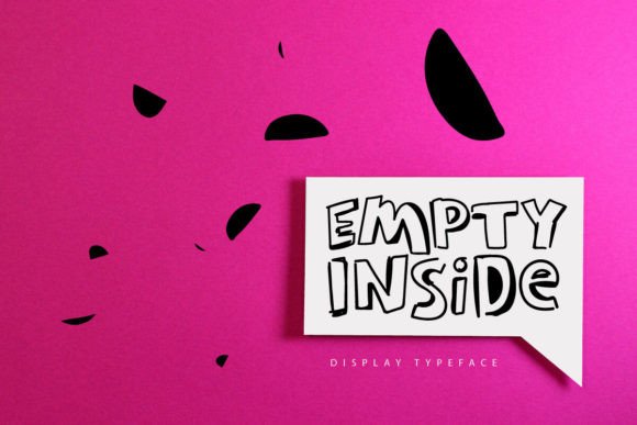 The Empty Inside Playful Kids Font in Handmade Product Design