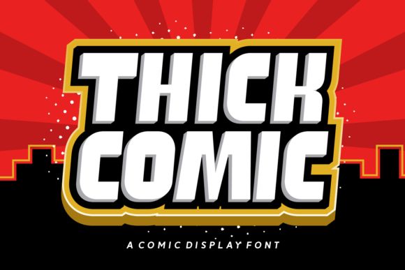 Thick Comic Display Font: Bold Typography for Small Brands