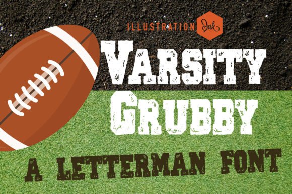 Varsity Grubby: Gritty Display Font for Bold Branding