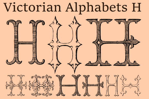 Victorian Alphabets H: A Timeless Display Font for Crafters